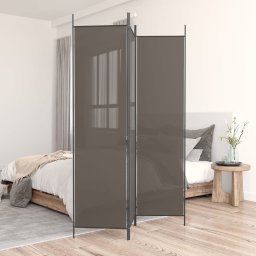 Paravan de camera cu 3 panouri, antracit, 150x200 cm, textil GartenMobel Dekor