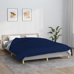Patura cu greutati, albastru, 200x225 cm, 9 kg, material textil GartenMobel Dekor