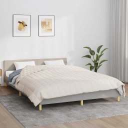 Patura cu greutati, crem deschis, 200x225 cm, 9 kg, textil GartenMobel Dekor