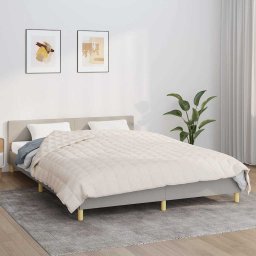 Patura cu greutati, crem deschis, 200x225 cm, 13 kg, textil GartenMobel Dekor