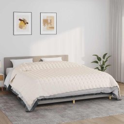 Patura cu greutati, crem deschis, 235x290 cm, 15 kg, textil GartenMobel Dekor