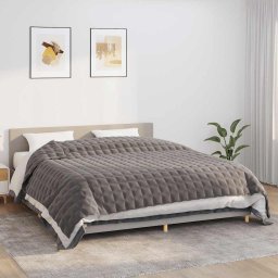 Patura cu greutati, gri, 235x290 cm, 15 kg, material textil GartenMobel Dekor