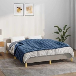 Patura cu greutati, albastru, 150x200 cm, 11 kg, textil GartenMobel Dekor