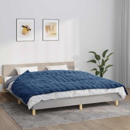 Patura cu greutati, albastru, 155x220 cm, 7 kg, material textil GartenMobel Dekor