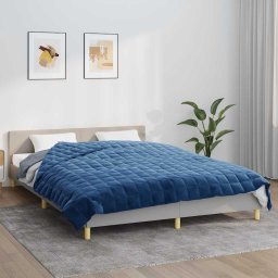 Patura cu greutati, albastru, 200x200 cm, 9 kg, material textil GartenMobel Dekor