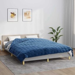 Patura cu greutati, albastru, 200x225 cm, 13 kg, textil GartenMobel Dekor