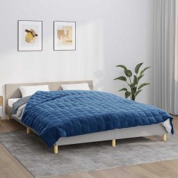 Patura cu greutati, albastru, 220x235 cm, 11 kg, textil GartenMobel Dekor