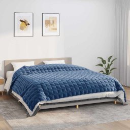 Patura cu greutati, albastru, 235x290 cm, 11 kg, textil GartenMobel Dekor