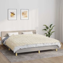 Patura cu greutati, crem deschis, 155x220 cm, 7 kg, textil GartenMobel Dekor