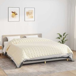 Patura cu greutati, crem deschis, 235x290 cm, 11 kg, textil GartenMobel Dekor
