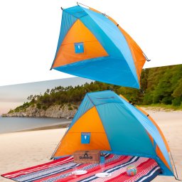 Cort de plaja inSPORTline Ascano cu protectie UV UPF40+ pentru 2-3 persoane