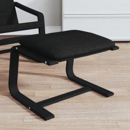 Taburet, negru, 51 x 41 x 40 cm, material textil GartenMobel Dekor