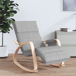 Scaun balansoar, gri deschis, material textil GartenMobel Dekor