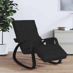 Scaun balansoar, negru, material textil GartenMobel Dekor