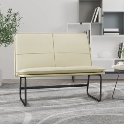 Banca, crem, 100x75x76 cm, piele ecologica GartenMobel Dekor