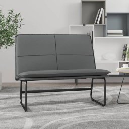 Banca, gri, 100x75x76 cm, piele ecologica GartenMobel Dekor