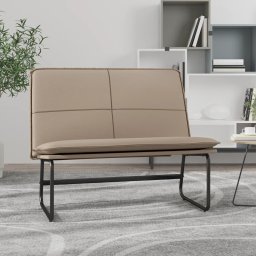 Banca, cappuccino, 100x75x76 cm, piele ecologica GartenMobel Dekor