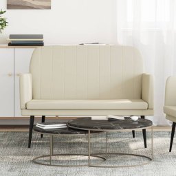 Banca, crem, 107x80x81 cm, piele ecologica GartenMobel Dekor