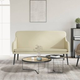 Banca, crem, 110x76x80 cm, piele ecologica GartenMobel Dekor