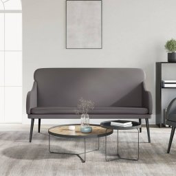 Banca, gri, 110x76x80 cm, piele ecologica GartenMobel Dekor