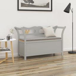 Banca, gri, 107x45x75,5 cm, lemn masiv de brad GartenMobel Dekor