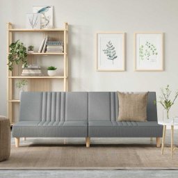 Canapea extensibila, gri deschis, material textil GartenMobel Dekor