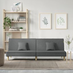 Canapea extensibila, gri închis, material textil GartenMobel Dekor
