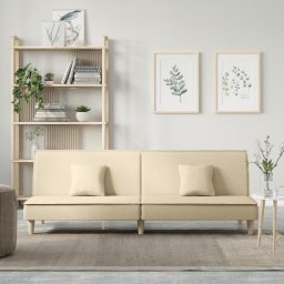 Canapea extensibila, crem, material textil GartenMobel Dekor
