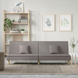 Canapea extensibila, gri taupe, material textil GartenMobel Dekor