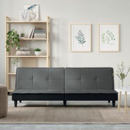 Canapea extensibila, gri închis, material textil GartenMobel Dekor