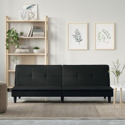 Canapea extensibila, negru, material textil GartenMobel Dekor
