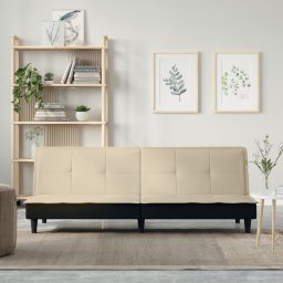 Canapea extensibila, crem, material textil GartenMobel Dekor