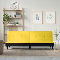 Canapea extensibila, galben deschis, material textil GartenMobel Dekor