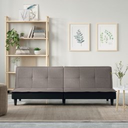 Canapea extensibila, gri taupe, material textil GartenMobel Dekor