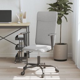 Scaun de birou reglabil în înaltime, gri deschis, textil GartenMobel Dekor