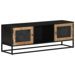 Comoda TV, 110x30x40 cm, lemn masiv de mango brut si fier GartenMobel Dekor