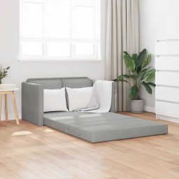 Canapea extensibila de podea 2 în 1, gri, 122x204x55 cm catifea GartenMobel Dekor
