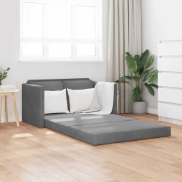 Canapea extensibila de podea 2 în 1, gri închis, 122x204x55 cm GartenMobel Dekor