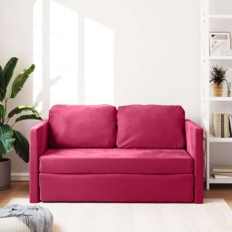Canapea extensibila de podea 2 în 1, rosu vin, 122x204x55 cm GartenMobel Dekor