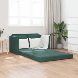 Canapea extensibila de podea 2 în 1, verde închis, 122x204x55cm GartenMobel Dekor