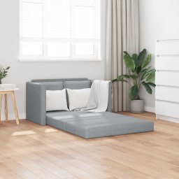 Canapea extensibila 2 în 1, gri deschis, 112x174x55 cm, textil GartenMobel Dekor
