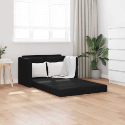 Canapea extensibila 2 în 1, negru, 112x174x55 cm, textil GartenMobel Dekor