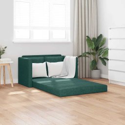 Canapea extensibila 2 în 1, verde închis, 112x174x55 cm, textil GartenMobel Dekor