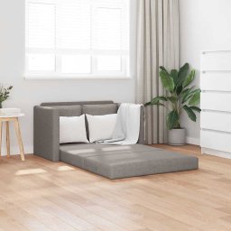 Canapea extensibila 2 în 1, gri taupe, 112x174x55 cm, textil GartenMobel Dekor