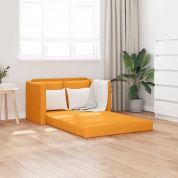 Canapea extensibila 2 în 1 galben închis 112x174x55 cm tesatura GartenMobel Dekor