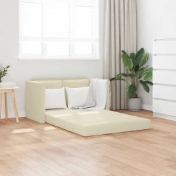 Canapea extensibila 2 în 1, crem, 112x174x55cm, piele ecologica GartenMobel Dekor