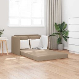 Canapea extensibila 2 în 1, cappuccino, 112x174x55 cm piele eco GartenMobel Dekor