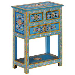 Servanta, turcoaz, 55x30x76 cm, lemn masiv de mango GartenMobel Dekor