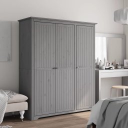 Sifonier "BODO", gri, 146x53,5x173 cm, lemn masiv de pin GartenMobel Dekor