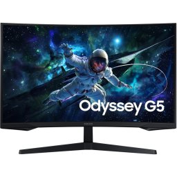 Monitor Gaming LED Curbat SAMSUNG Odyssey G55C LS27CG552EUXEN, 27" QHD VA, 165 Hz, 1 ms, Black
